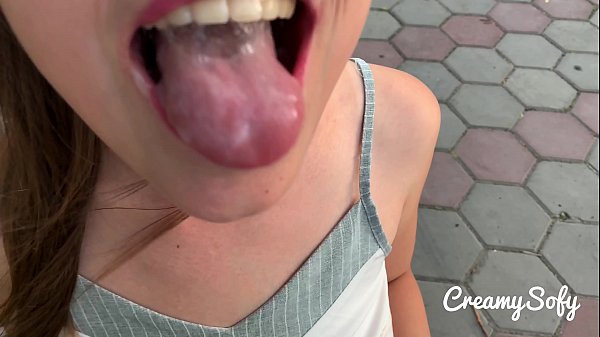 Public oral porn